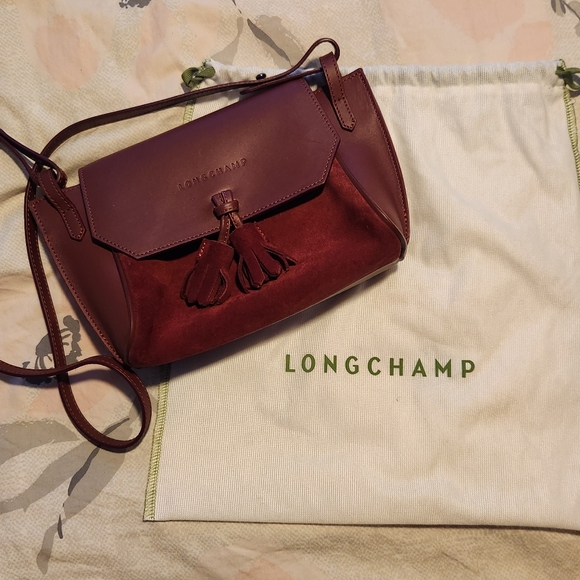 Longchamp Burgundy Penelope Crossbody Bag - Picture 1 of 9